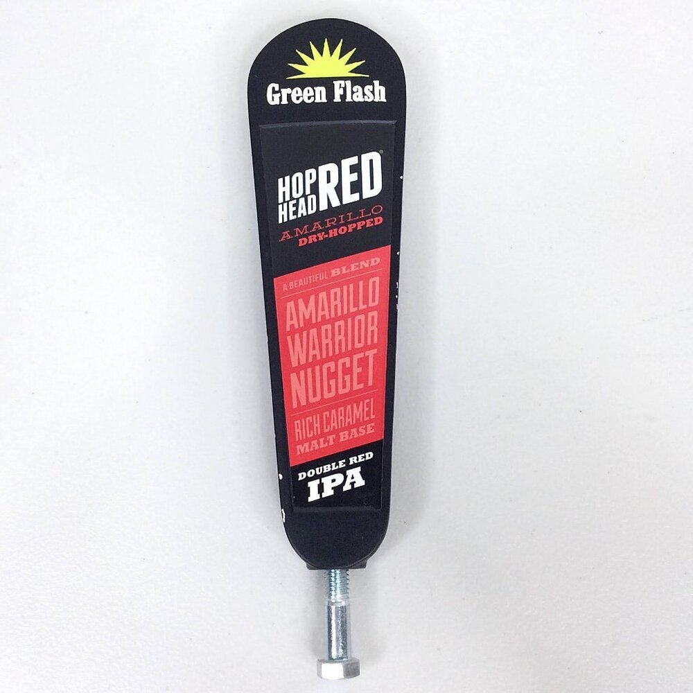 Green Flash Brewing Tap Handle Hop Head Red Double‎ IPA San Diego CA